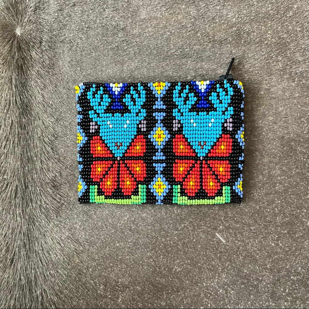 Beaded Chaquira Handmade Wallet Coin Purse Pouch